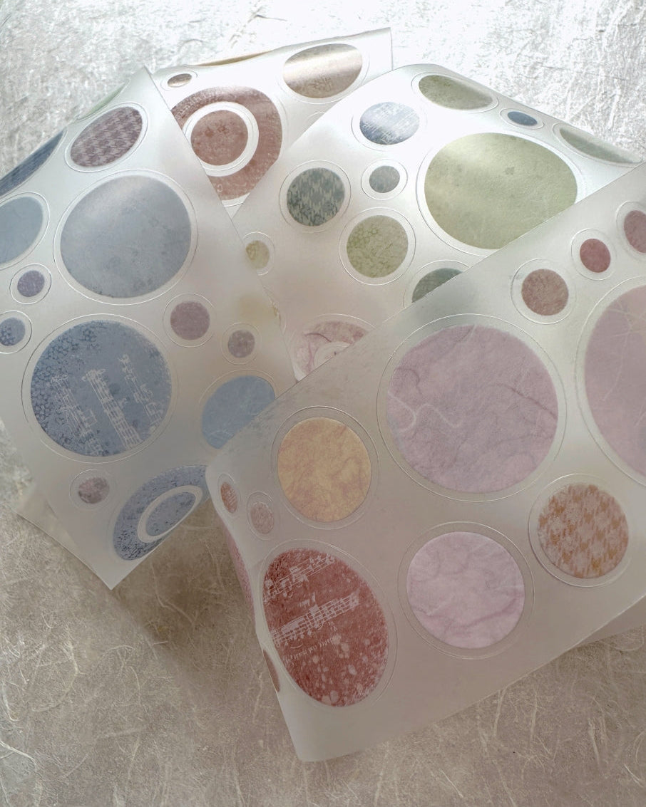 A Great Idea - Circles Morandi kiss-cut PET tape SAMPLES