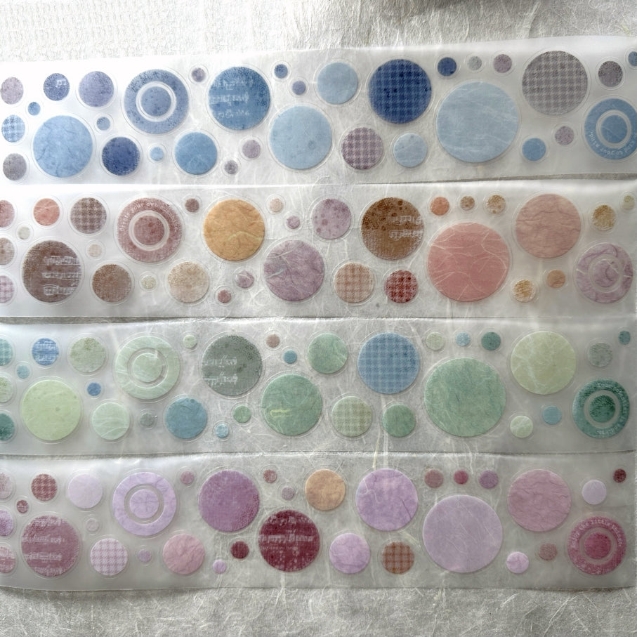 A Great Idea - Circles Morandi kiss-cut PET tape SAMPLES