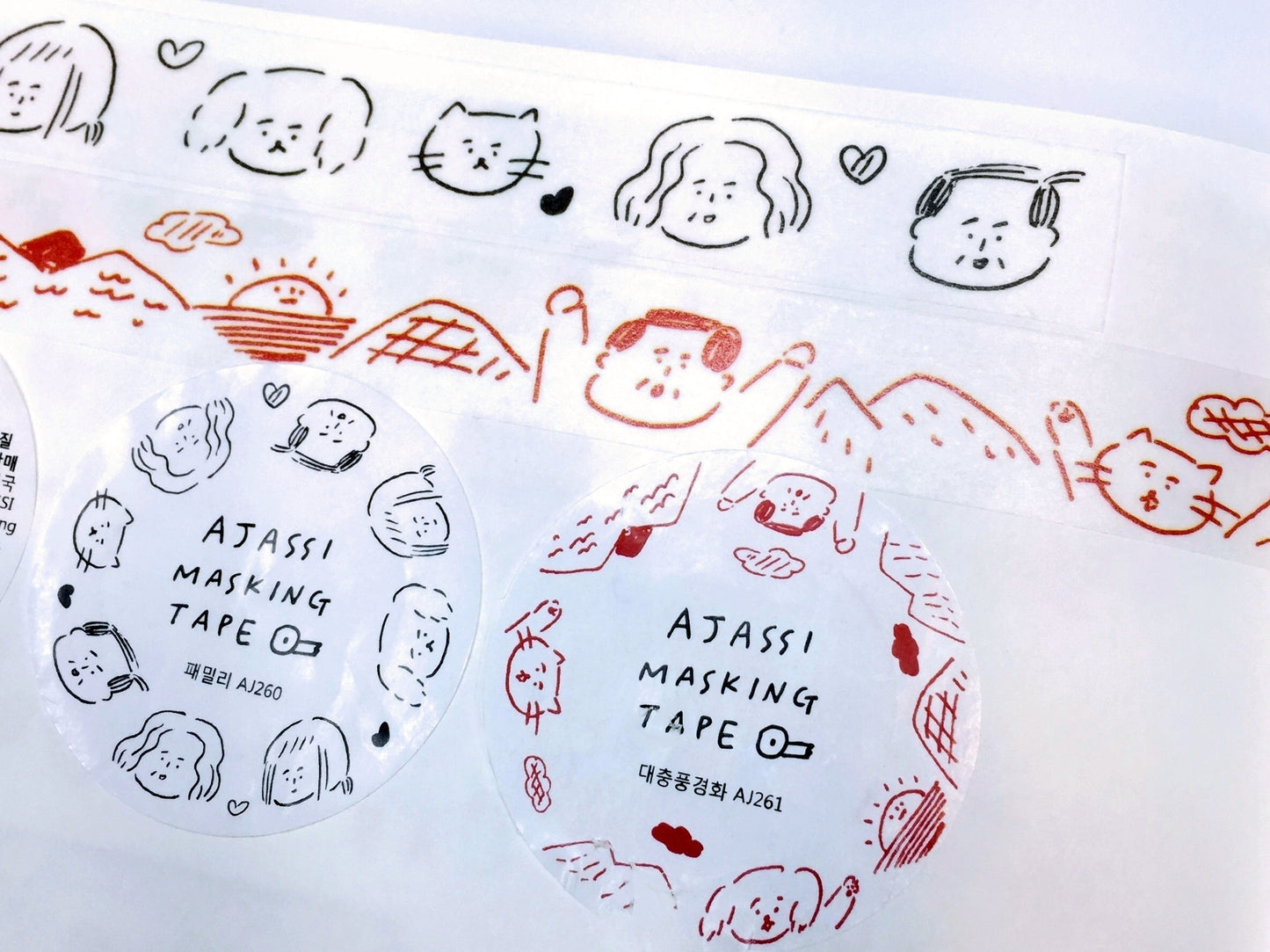Ajassi - Hill & Family Korean washi tape SAMPLES