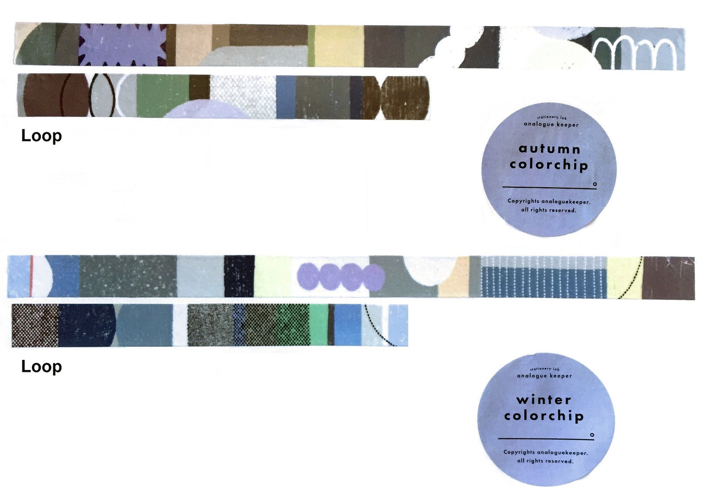 Analogue Keeper - Spring/Autumn/Winter Colorchip slim masking tape SAMPLES