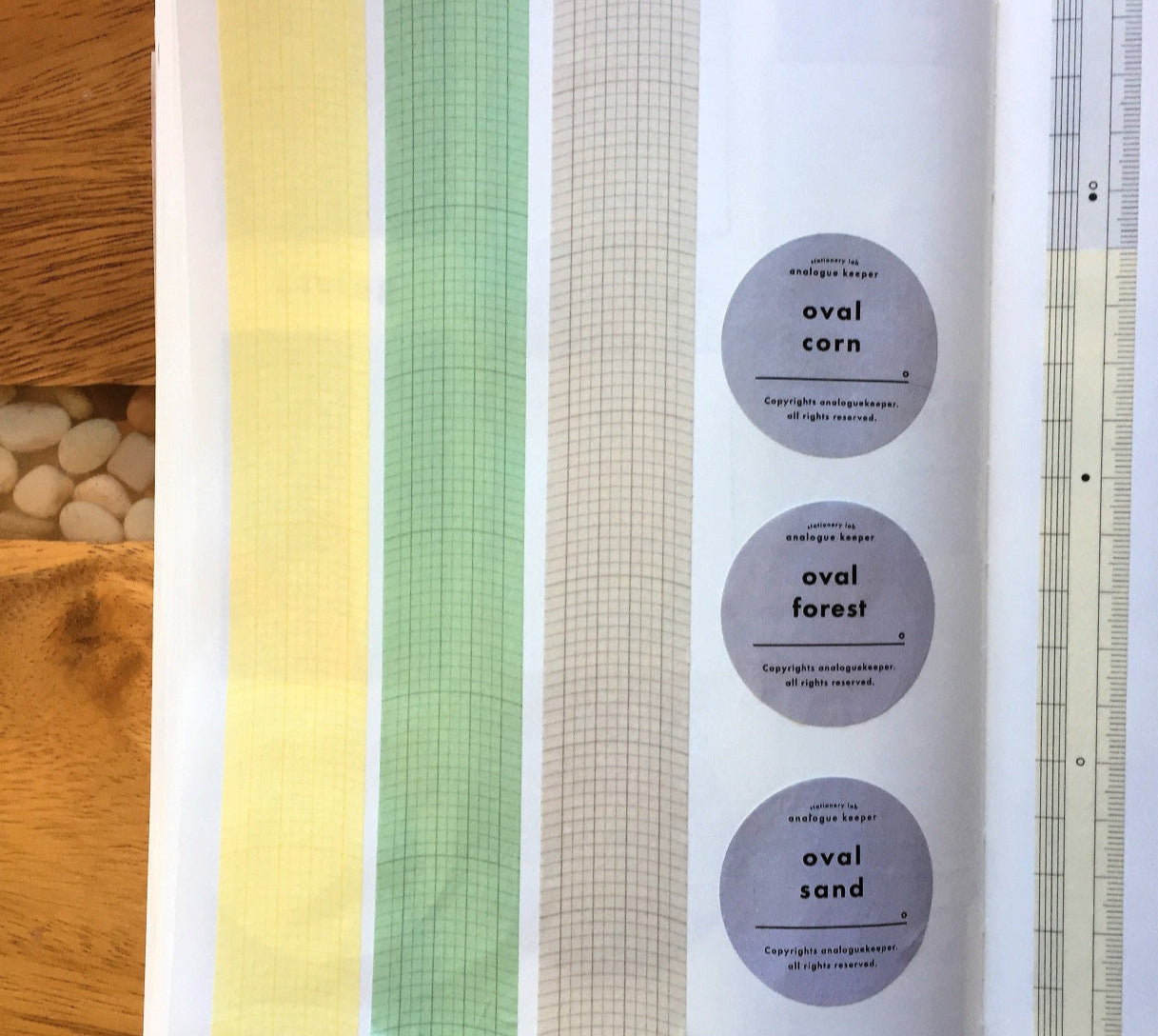 Analogue Keeper - Oval Grid masking tape SAMPLES