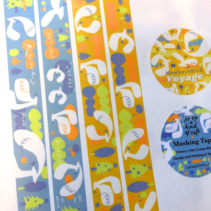A Kind of Café - LIMITED NowhereBird Voyage washi tape set SAMPLES