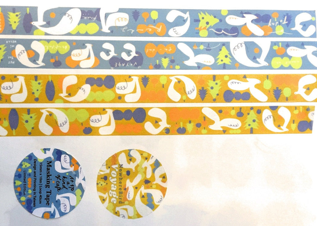 A Kind of Café - LIMITED NowhereBird Voyage washi tape set SAMPLES