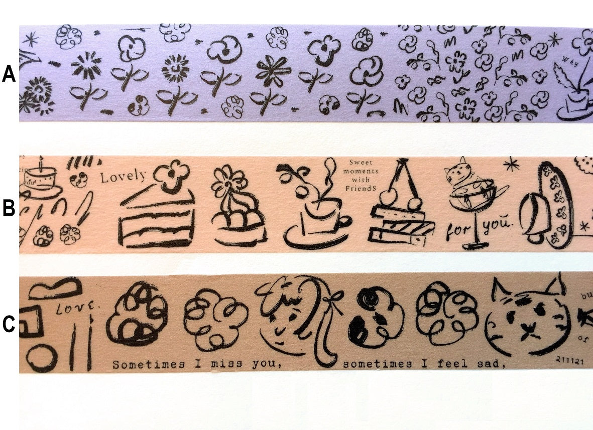 A Kind of Café - Diary series washi tapes SAMPLES