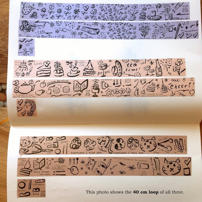 A Kind of Café - Diary series washi tapes SAMPLES