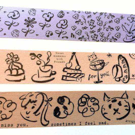 A Kind of Café - Diary series washi tapes SAMPLES