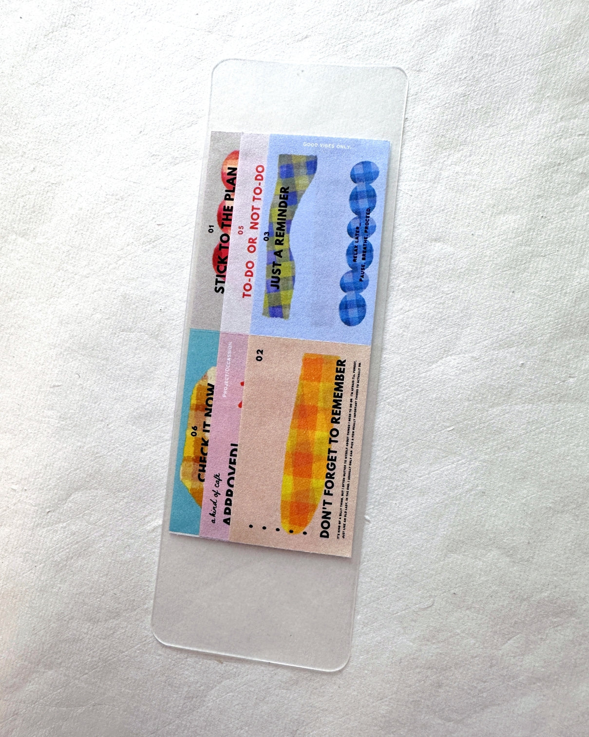 A Kind of Café - Stick to the Plan sticky memo roll SAMPLES