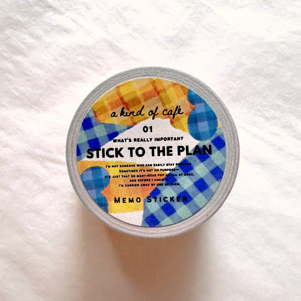 A Kind of Café - Stick to the Plan sticky memo roll SAMPLES