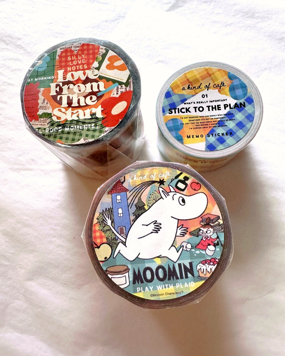 A Kind of Café x Moomin - Play with Plaid PET tape SAMPLES