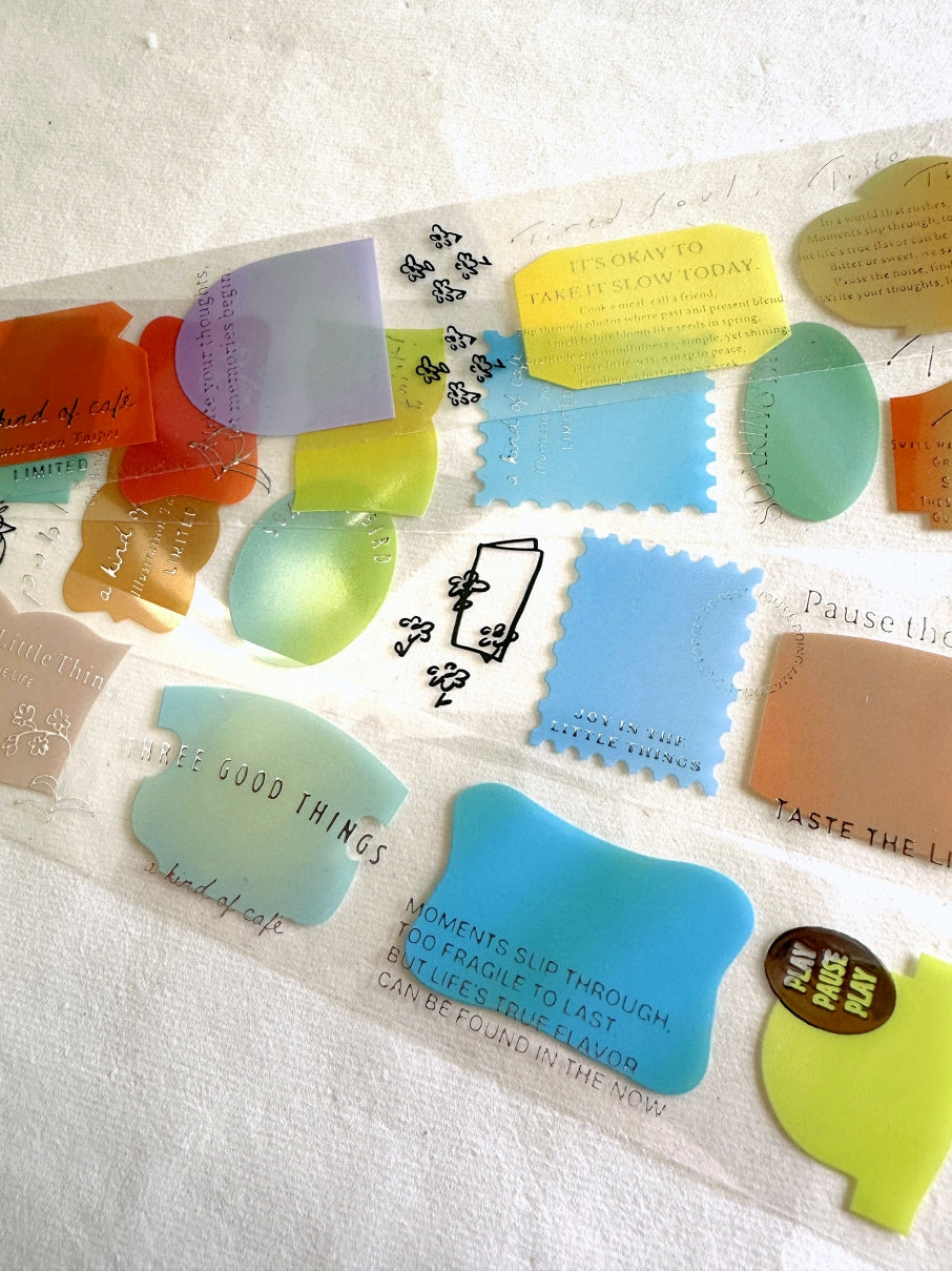 A Kind of Café - LIMITED Illustration Taipei: Taste the Life silver PET tape SAMPLES