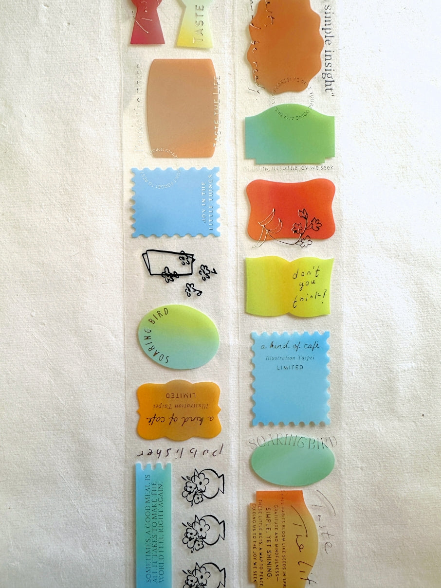 A Kind of Café - LIMITED Illustration Taipei: Taste the Life silver PET tape SAMPLES