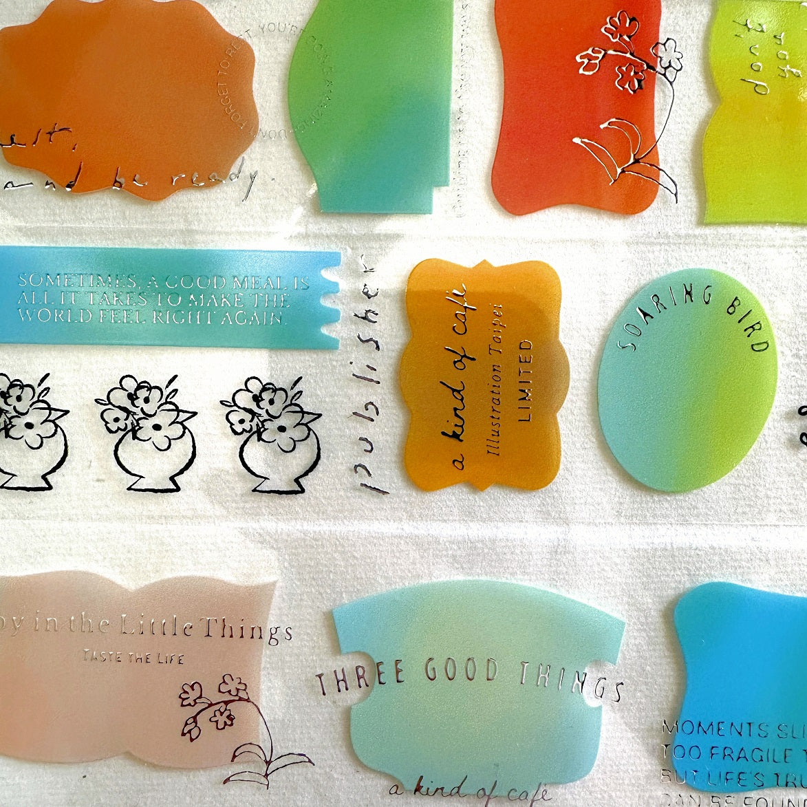 A Kind of Café - LIMITED Illustration Taipei: Taste the Life silver PET tape SAMPLES