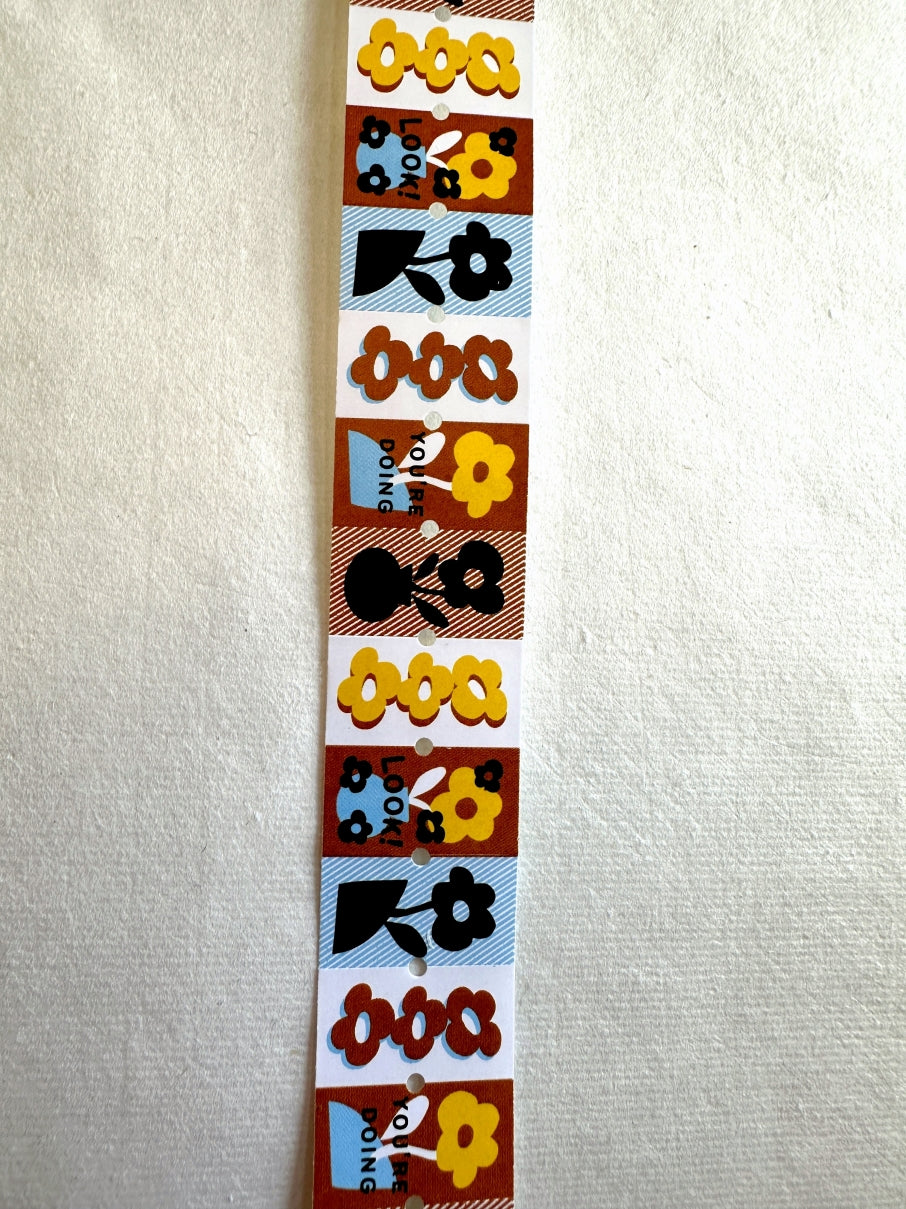 A Kind of Café - Sunny Bloom label sticker roll SAMPLES