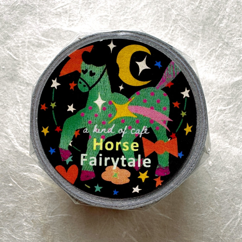 A Kind of Café - Horse Fairytale pre-cut sticker tape (3.5 cm x 150 cm) SAMPLES