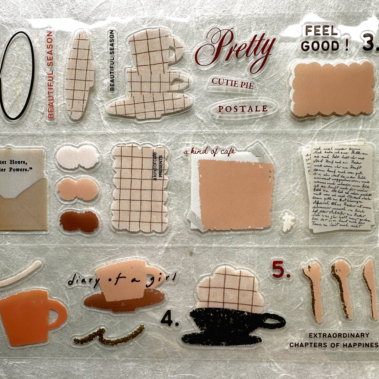A Kind of Café - Tender Moments kiss-cut PET tape SAMPLES