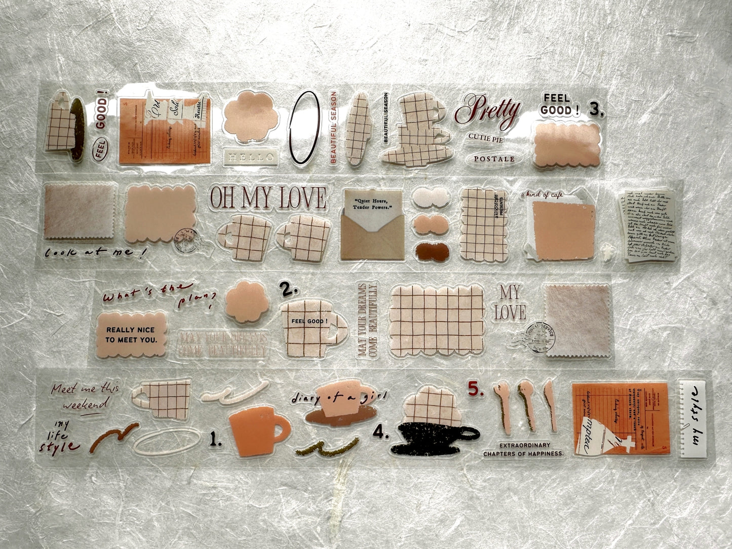 A Kind of Café - Tender Moments kiss-cut PET tape SAMPLES
