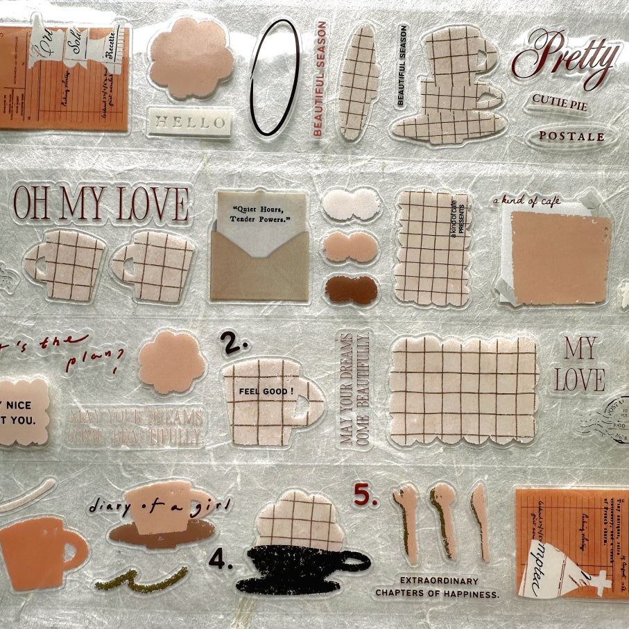 A Kind of Café - Tender Moments kiss-cut PET tape SAMPLES