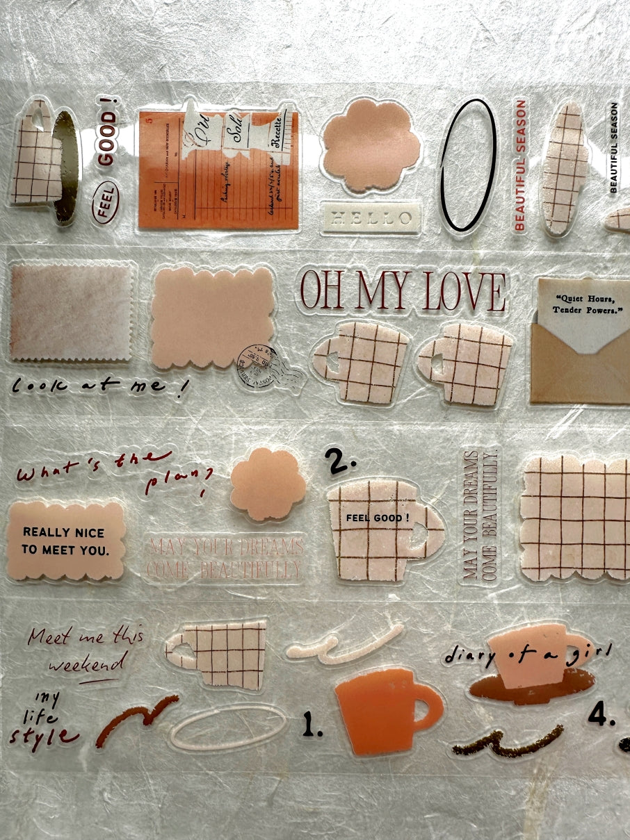 A Kind of Café - Tender Moments kiss-cut PET tape SAMPLES