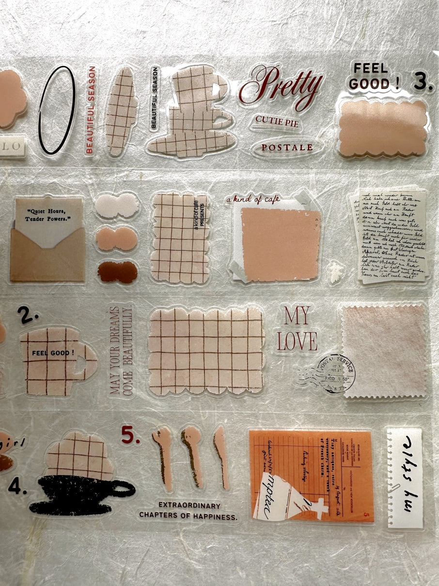 A Kind of Café - Tender Moments kiss-cut PET tape SAMPLES