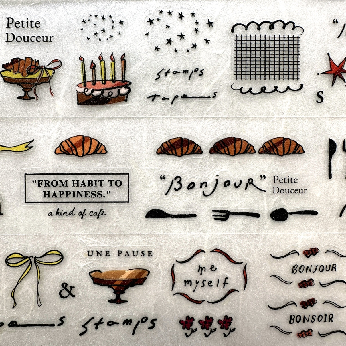 A Kind of Café - French Afternoon Tea kiss-cut PET tape SAMPLES