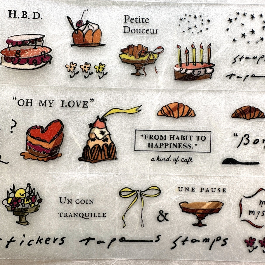 A Kind of Café - French Afternoon Tea kiss-cut PET tape SAMPLES