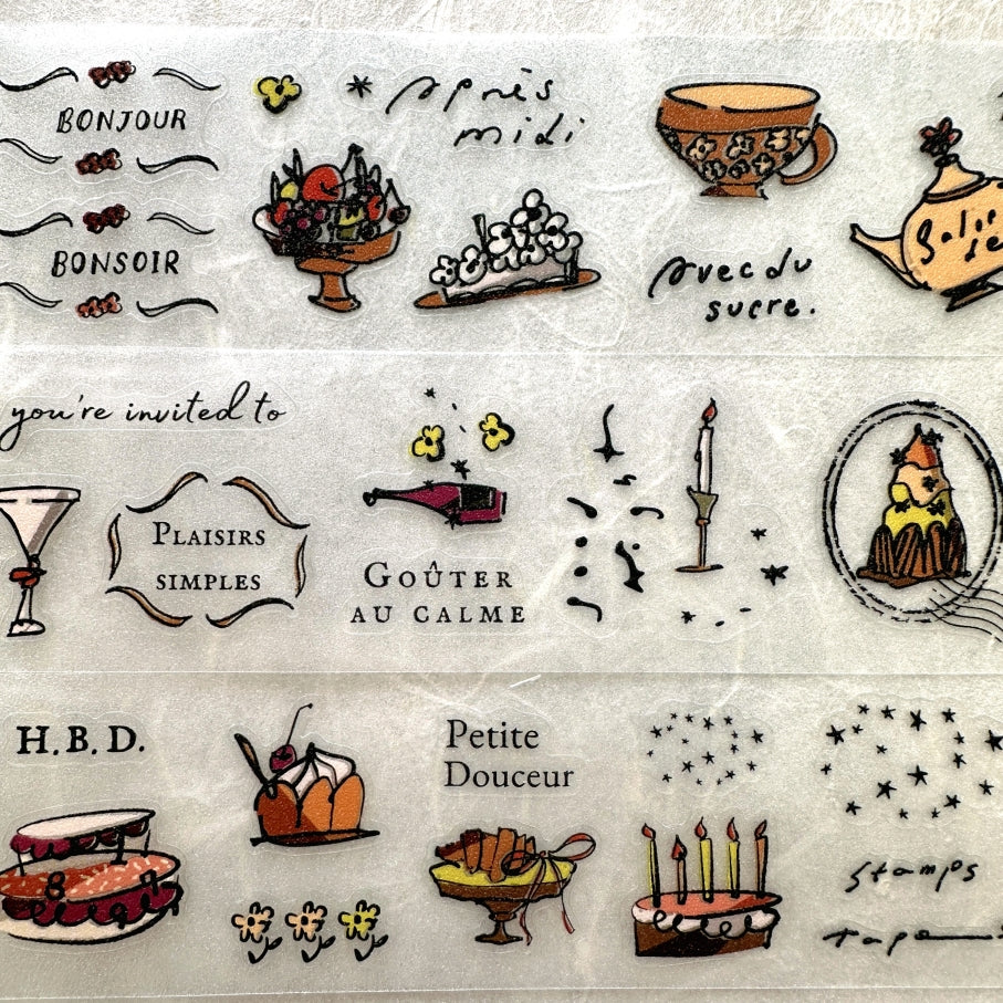 A Kind of Café - French Afternoon Tea kiss-cut PET tape SAMPLES
