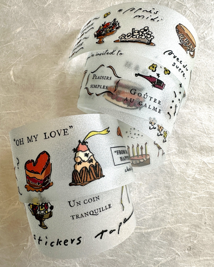 A Kind of Café - French Afternoon Tea kiss-cut PET tape SAMPLES
