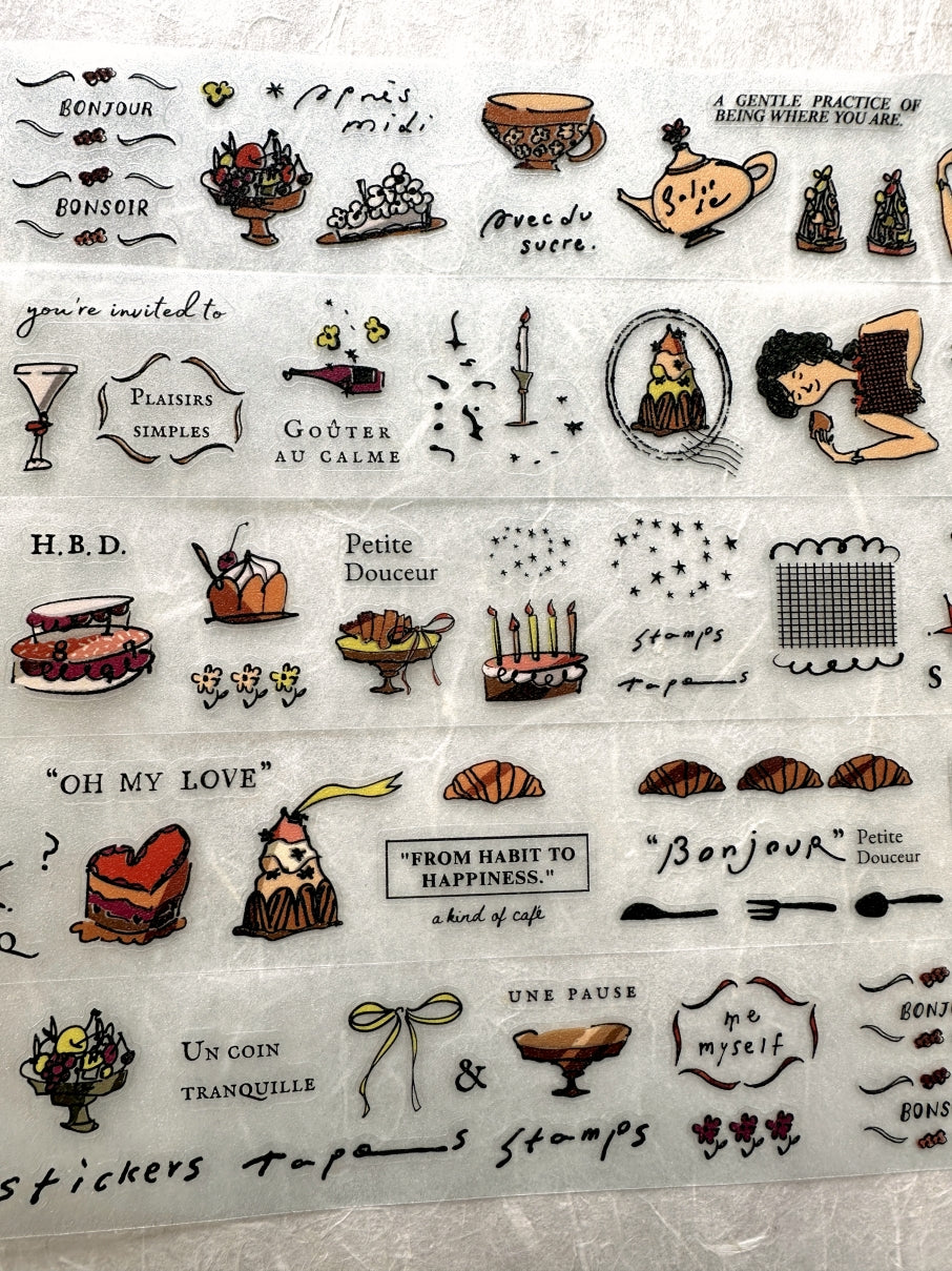 A Kind of Café - French Afternoon Tea kiss-cut PET tape SAMPLES