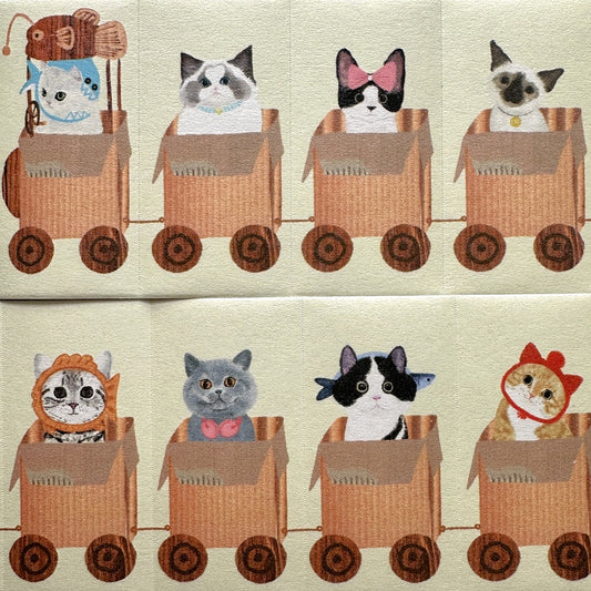 Adorable Zoo - fashionable cat trolley sticker roll SAMPLES