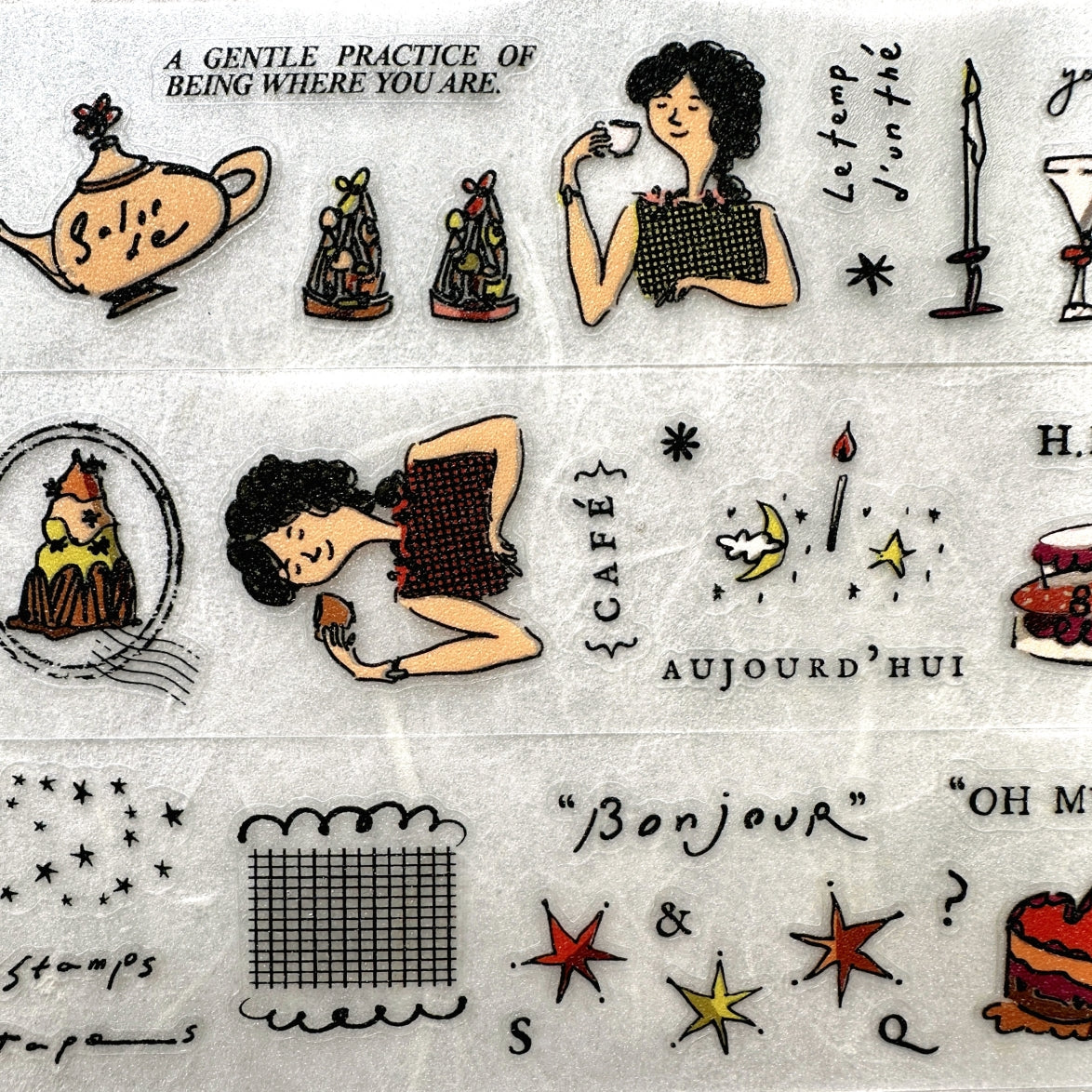 A Kind of Café - French Afternoon Tea kiss-cut PET tape SAMPLES