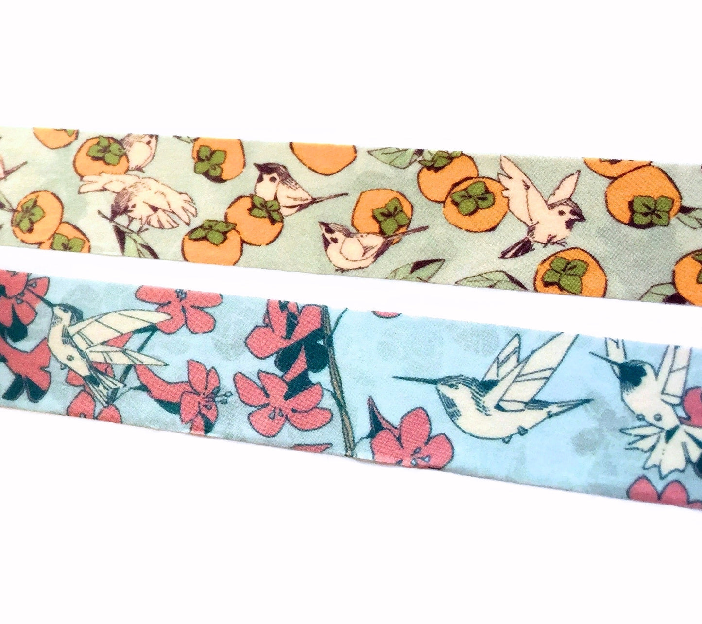 Ameruu - Colibris et delphinium & Moineaux et plaqueminiers washi tape SAMPLES [CLEARANCE]