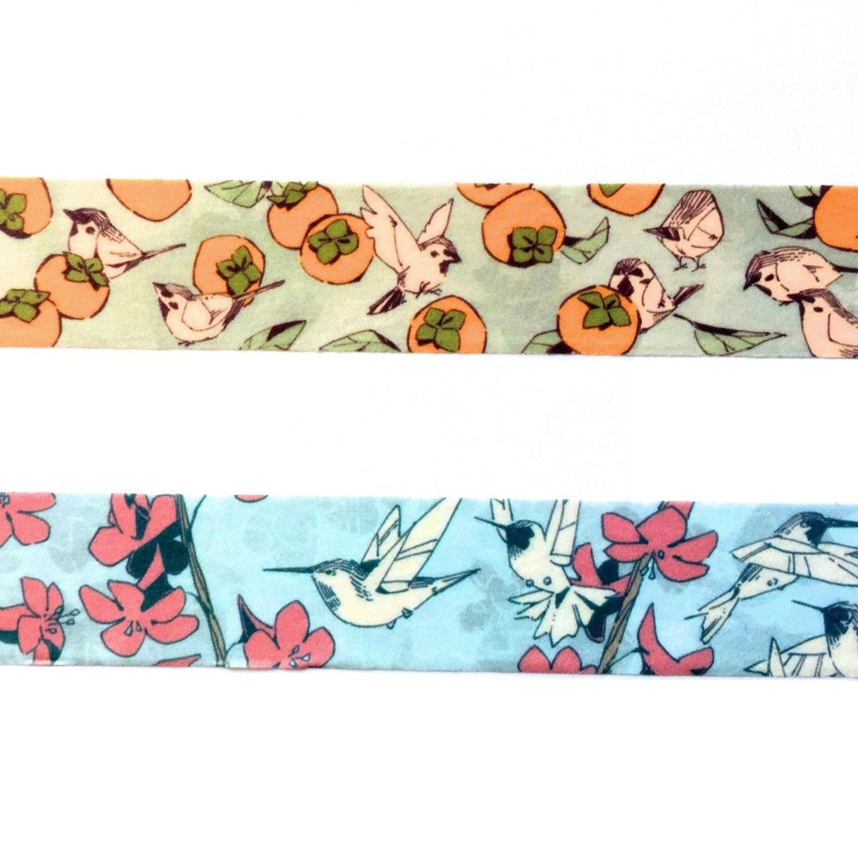 Ameruu - Colibris et delphinium & Moineaux et plaqueminiers washi tape SAMPLES [CLEARANCE]