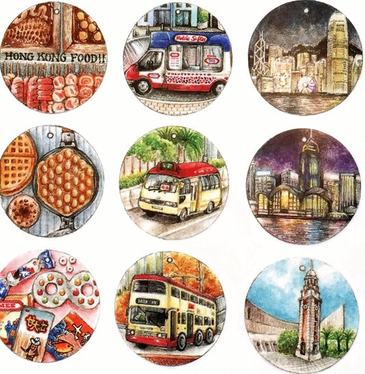 Asako Draws - Hong Kong Mini Tickets PET tape SAMPLES