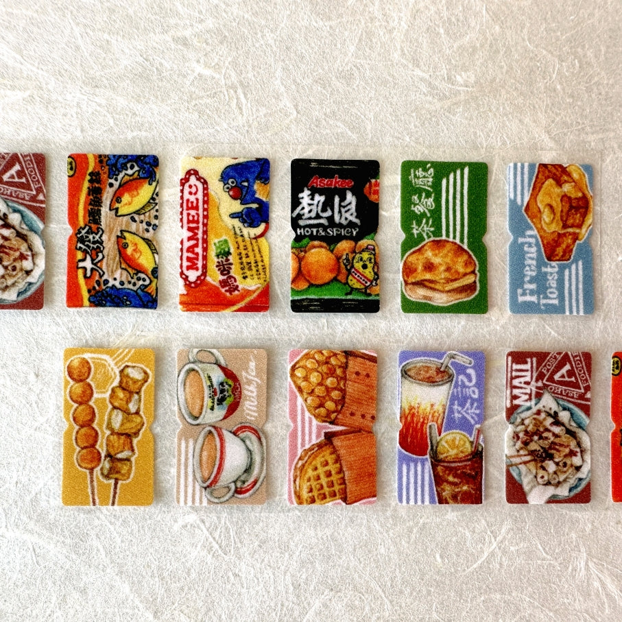 ASAKO Draws - Hong Kong Food label sticker SAMPLES