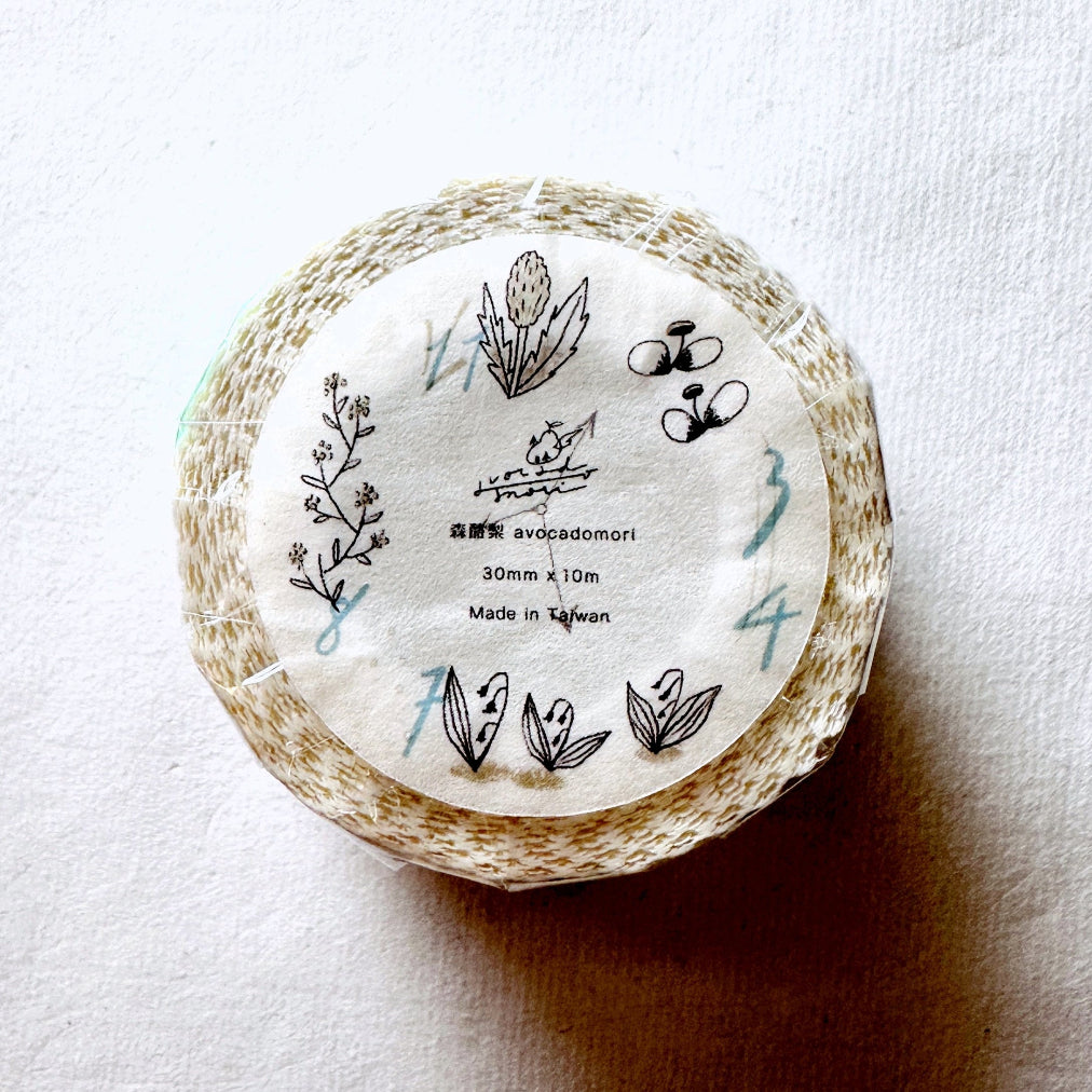 Avocadomori - Day by Day postage style washi tape SAMPLES