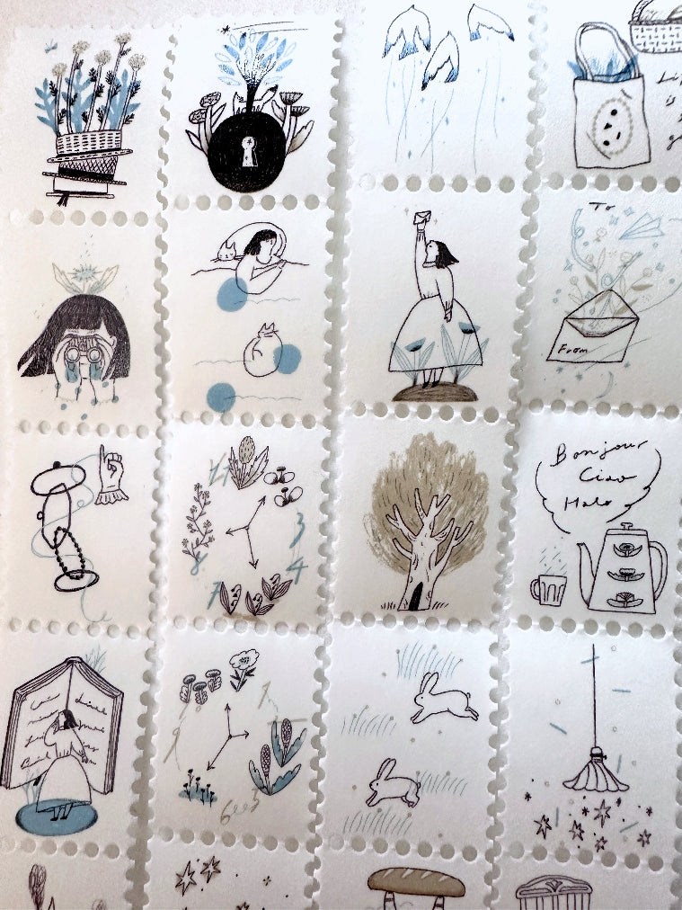 Avocadomori - Day by Day postage style washi tape SAMPLES