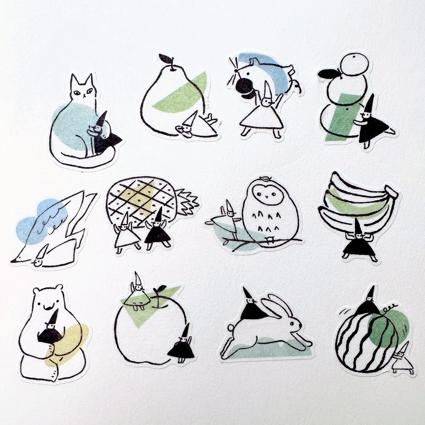 Avocadomori - Nisse's Dopamine washi sticker roll SAMPLES