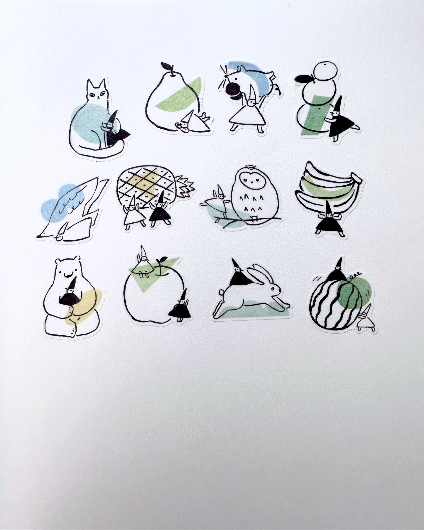 Avocadomori - Nisse's Dopamine washi sticker roll SAMPLES