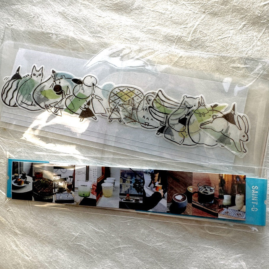 Avocadomori - Nisse's Dopamine washi sticker roll SAMPLES