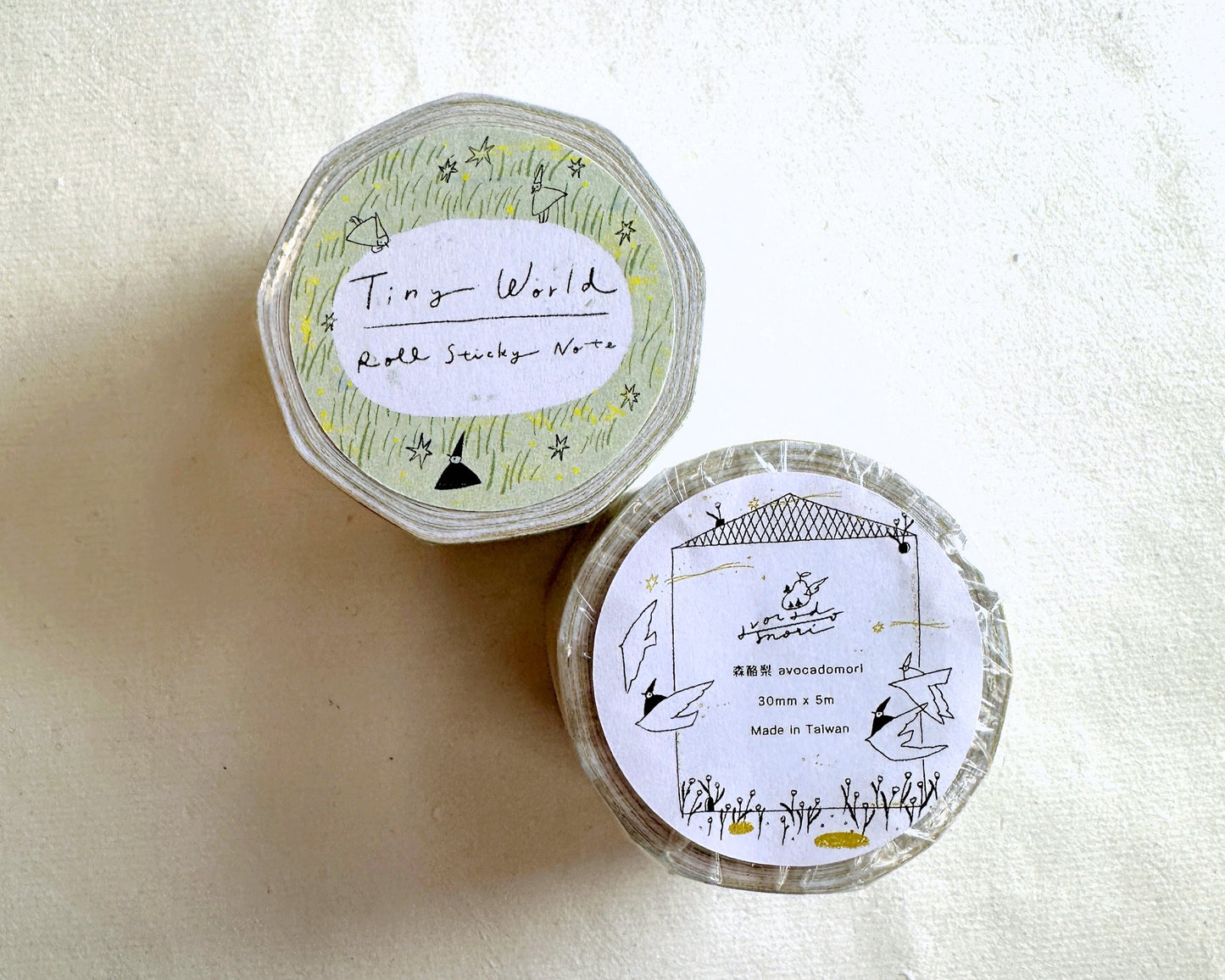 Avocadomori - Tiny World sticky memo roll SAMPLES
