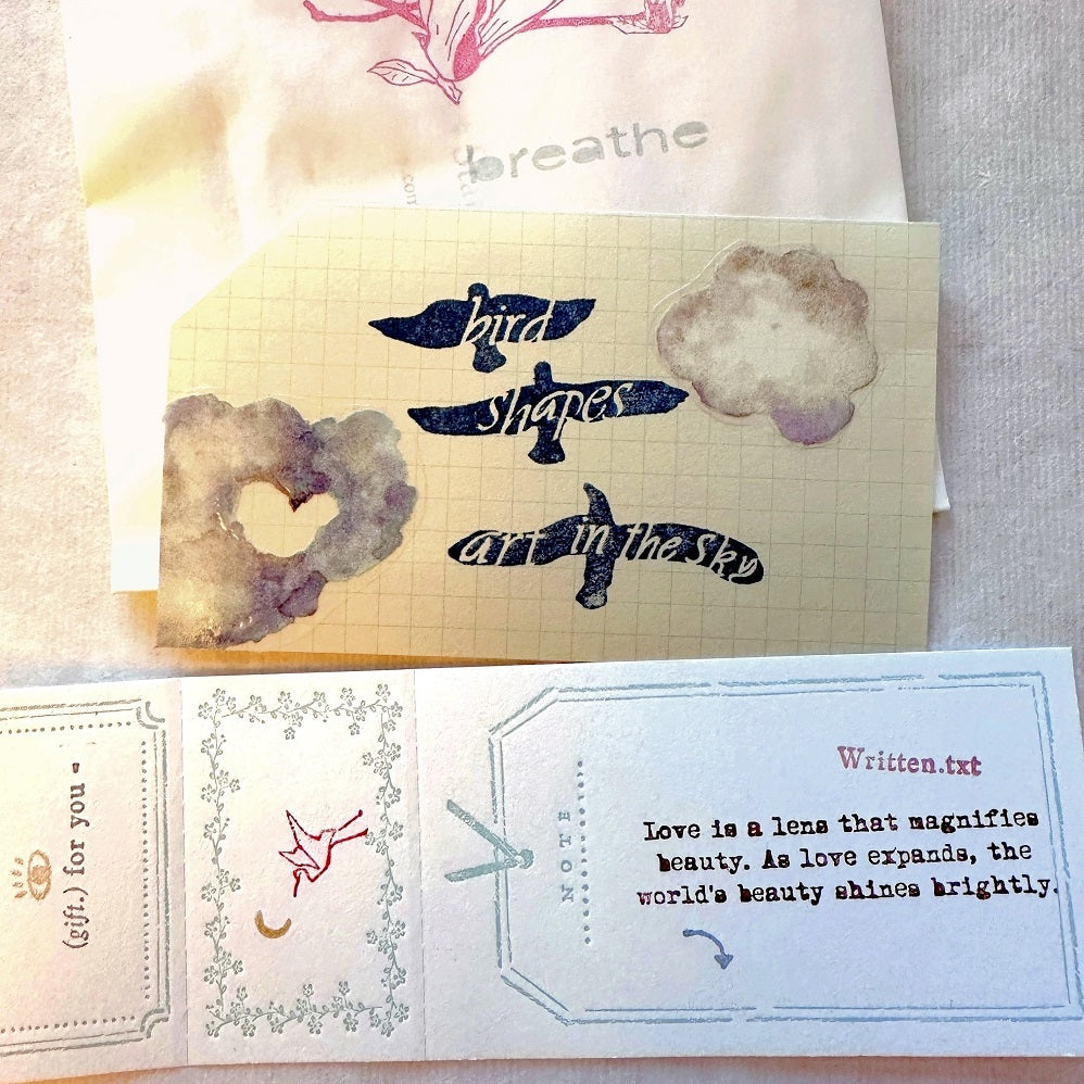 TAOthings Studio - "As love expands, the world's beauty shines brightly." rubber stamp