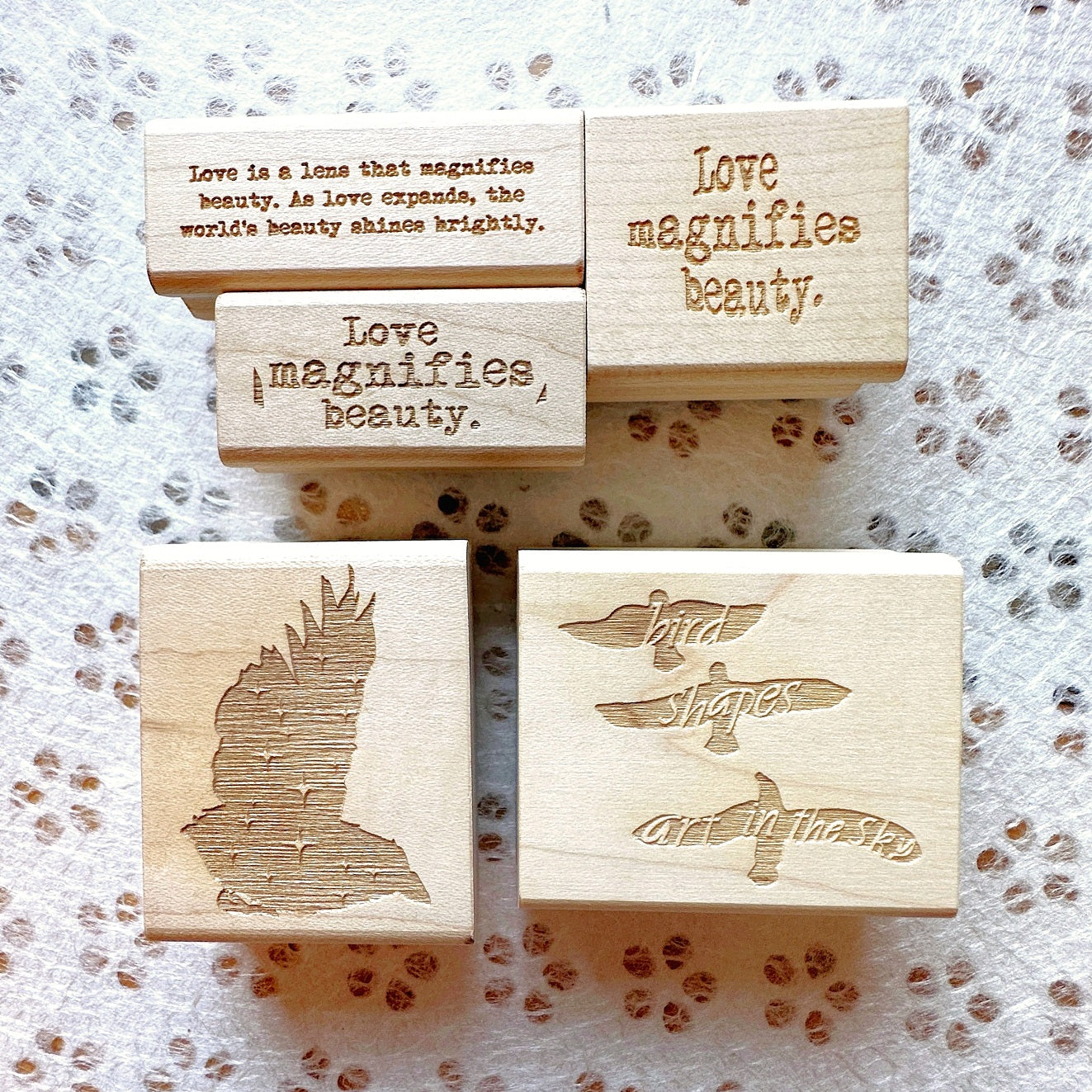 TAOthings Studio - "As love expands, the world's beauty shines brightly." rubber stamp