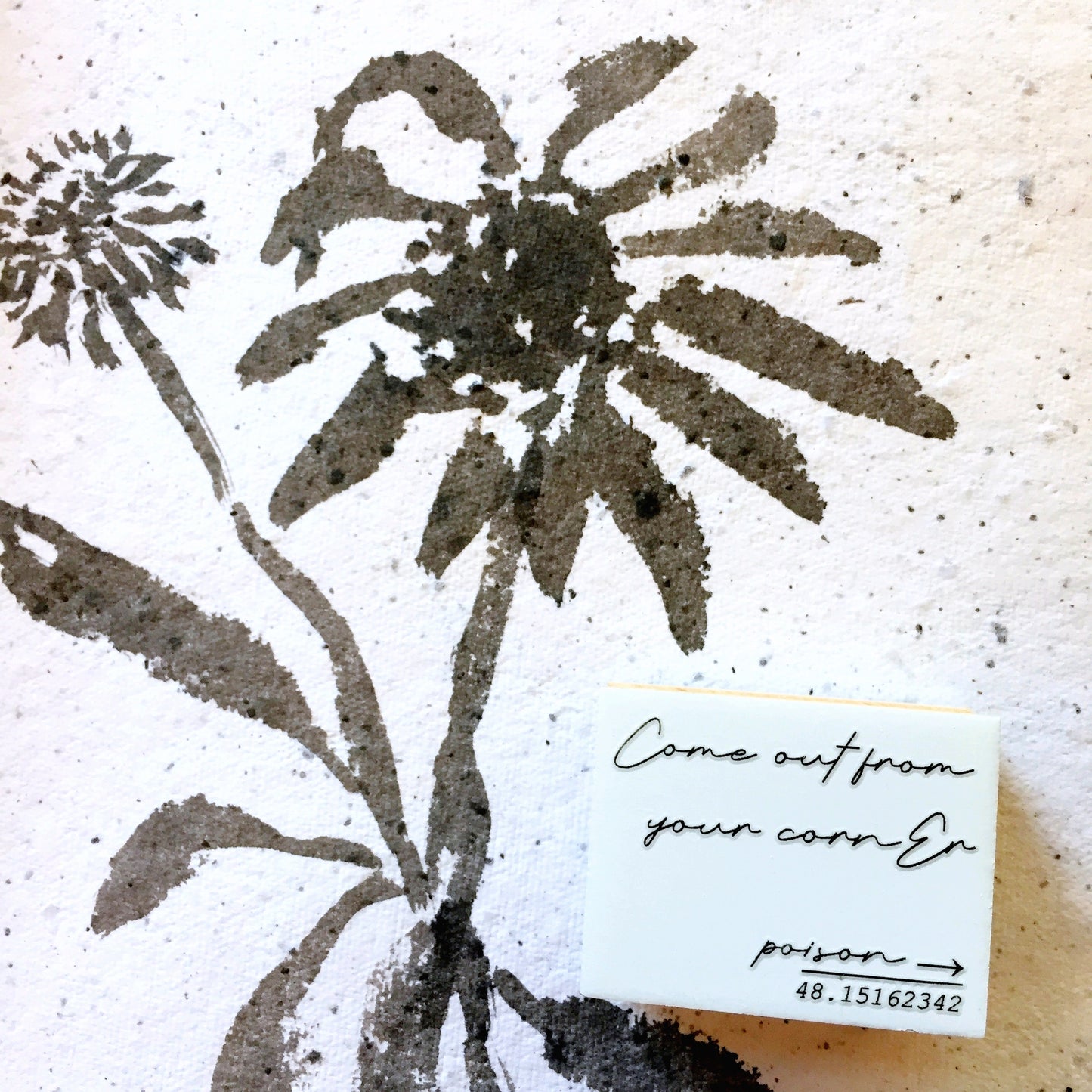 B.Book - Corner rubber stamp [Pre-loved]
