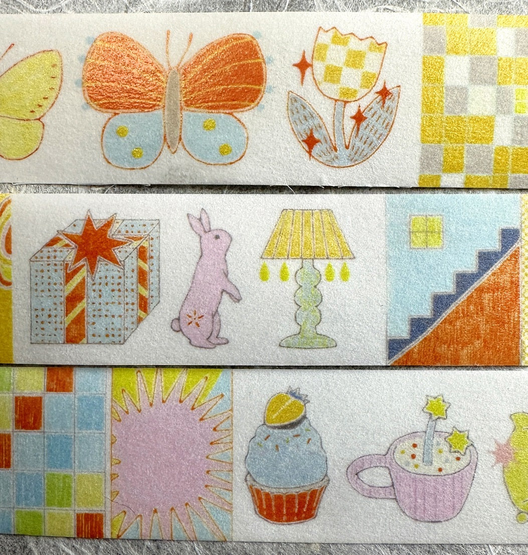 Blue Semicircle - Sugar Pop washi tape SAMPLES