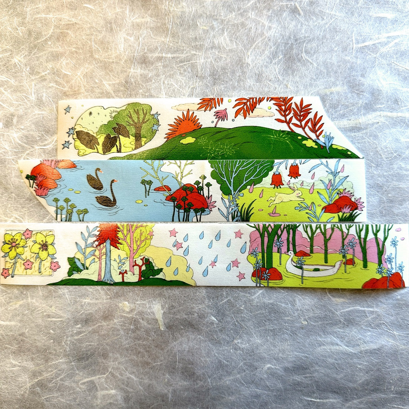 Blue Semicircle - Where Moss Grows washi tape SAMPLES