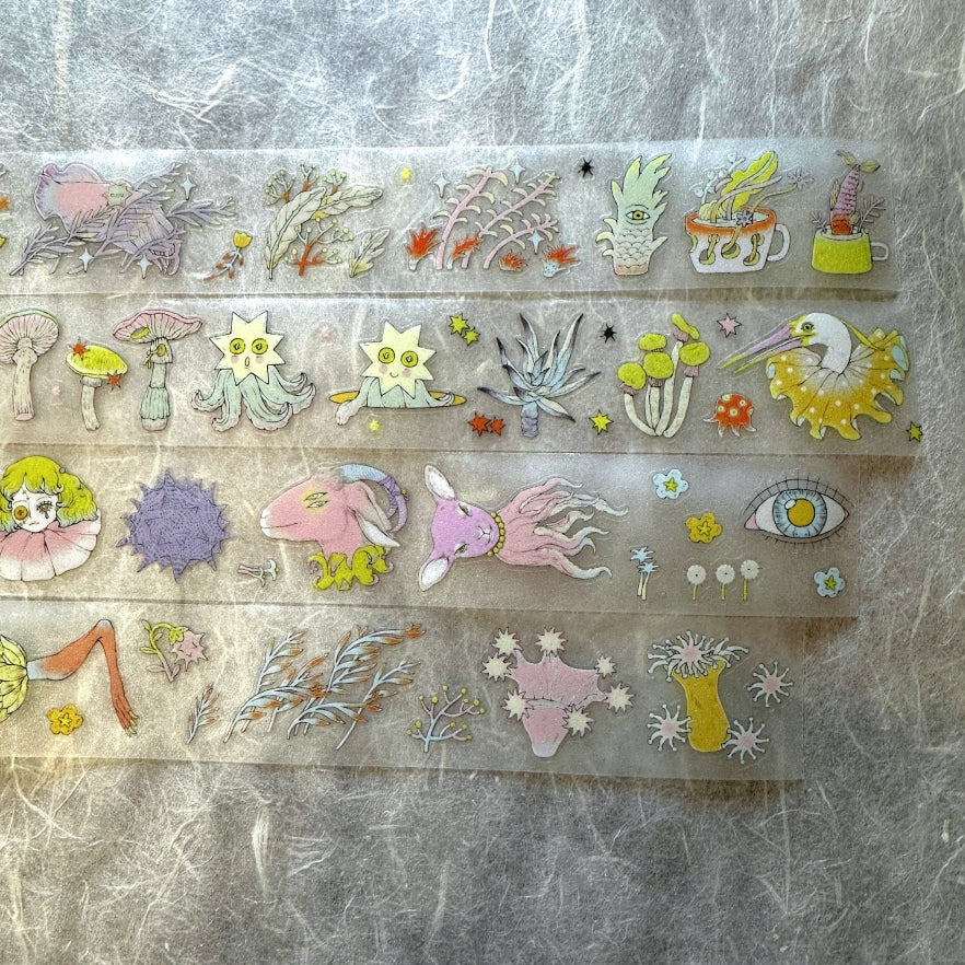 Blue Semicircle - Porto Witch kiss-cut glitter PET tape SAMPLES