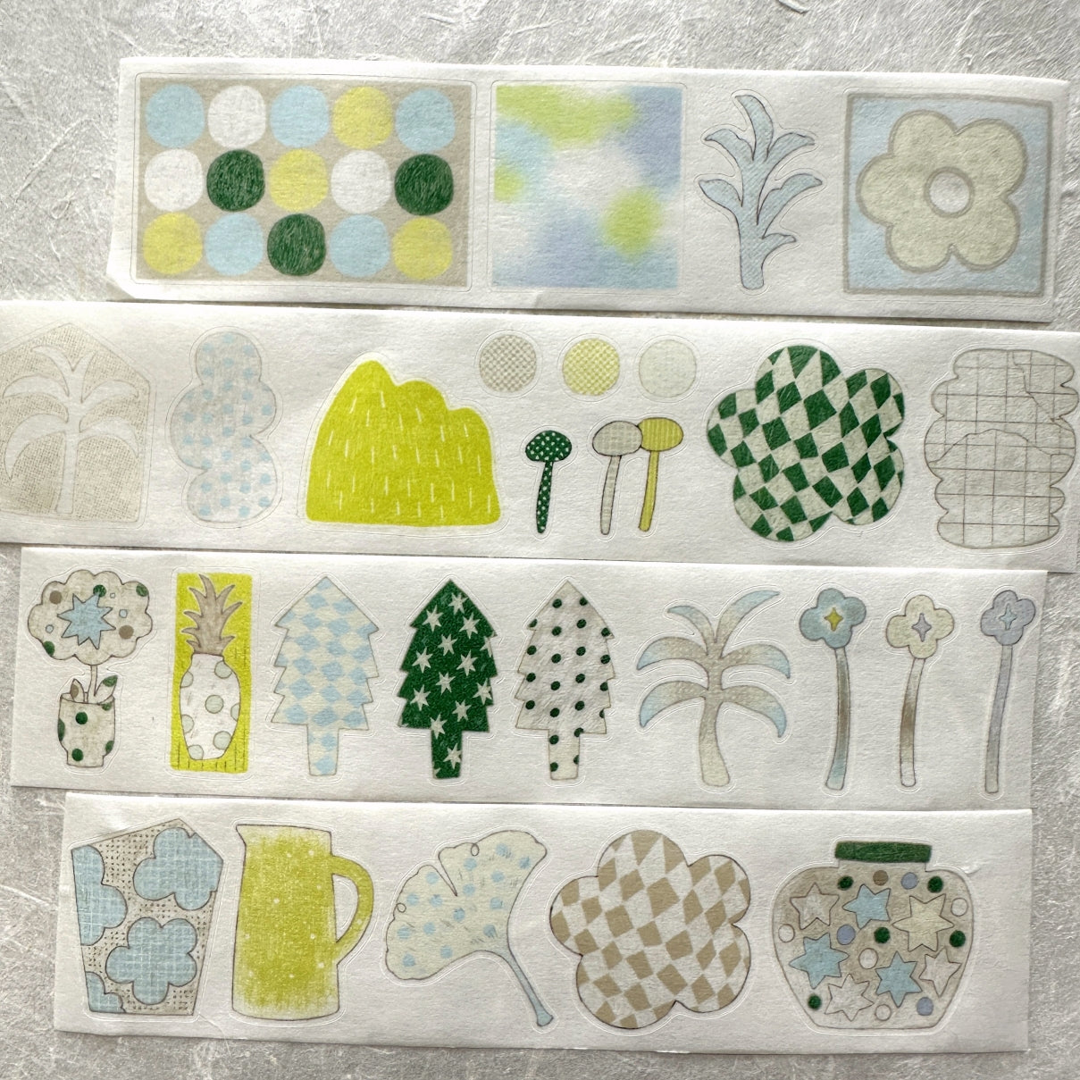 Blue Semicircle - Basic Shapes kiss-cut washi tape SAMPLES