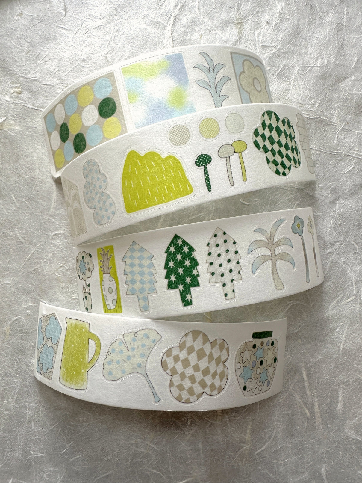 Blue Semicircle - Basic Shapes kiss-cut washi tape SAMPLES