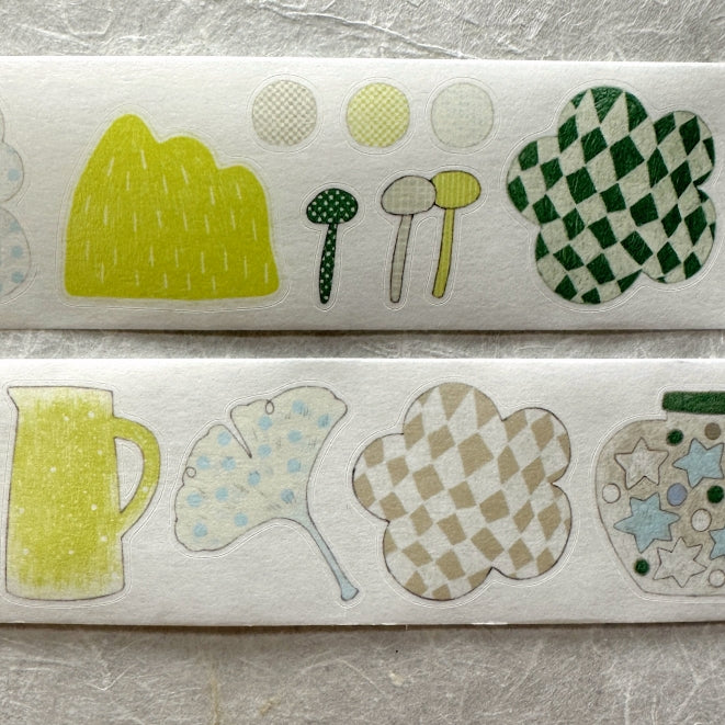 Blue Semicircle - Basic Shapes kiss-cut washi tape SAMPLES
