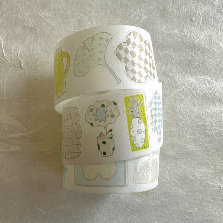Blue Semicircle - Basic Shapes kiss-cut washi tape SAMPLES